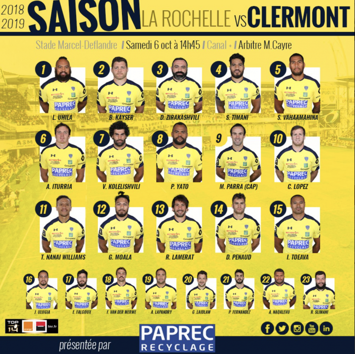 Composition Clermont SR v ASM