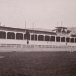 Vieille photo du stade Marcel Michelin : 1950 - Grande Tribune