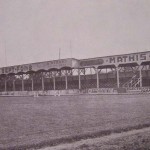 Vieille photo du stade Marcel Michelin : 1950 - Tribune Populaire