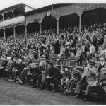 Vieille photo du stade Marcel Michelin : 1959 - Tribune en bois